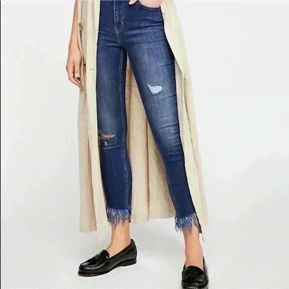 Free People Great Heights Frayed Jeans Sz 27